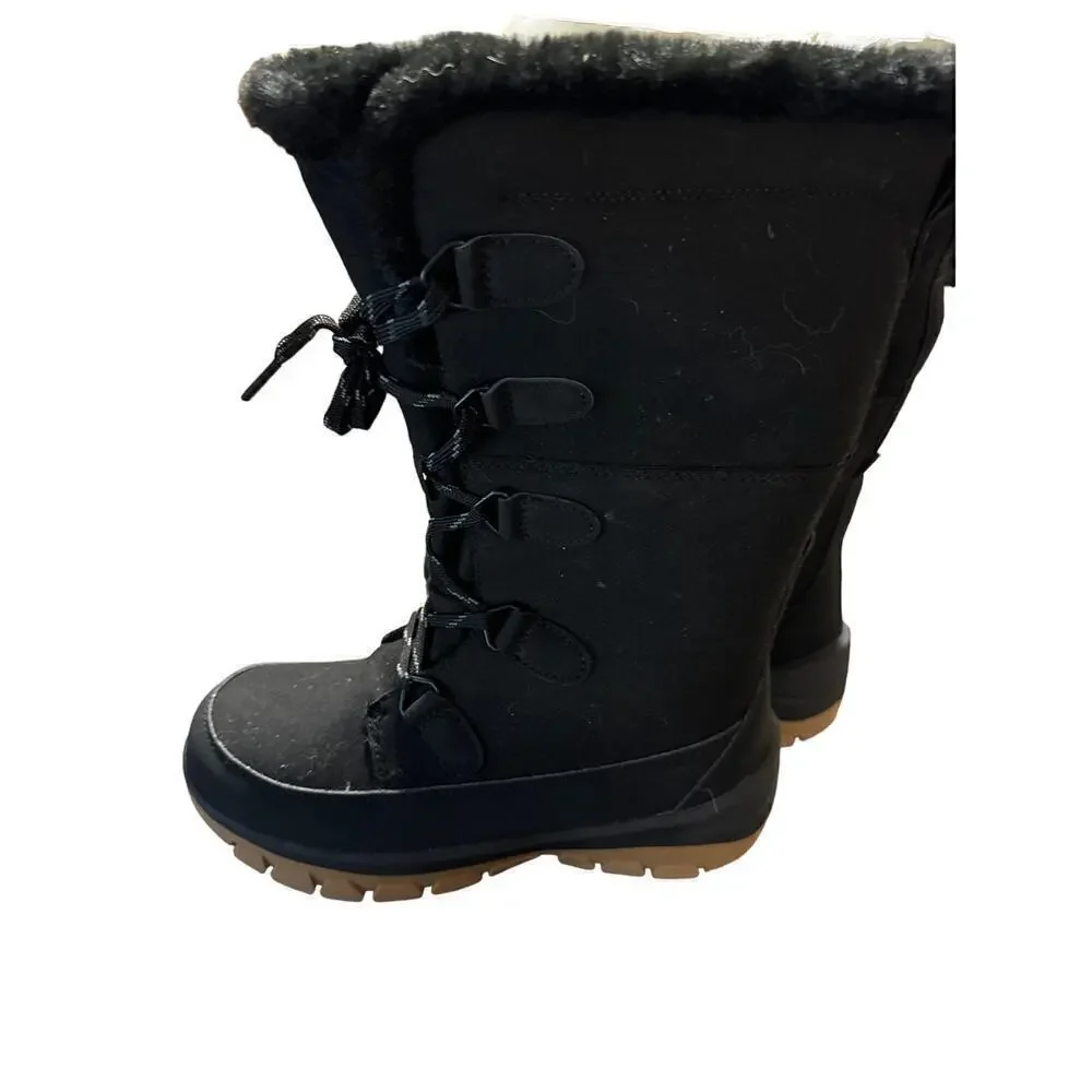 Universal Thread Women Size 6 US Black Fur Lined Boots